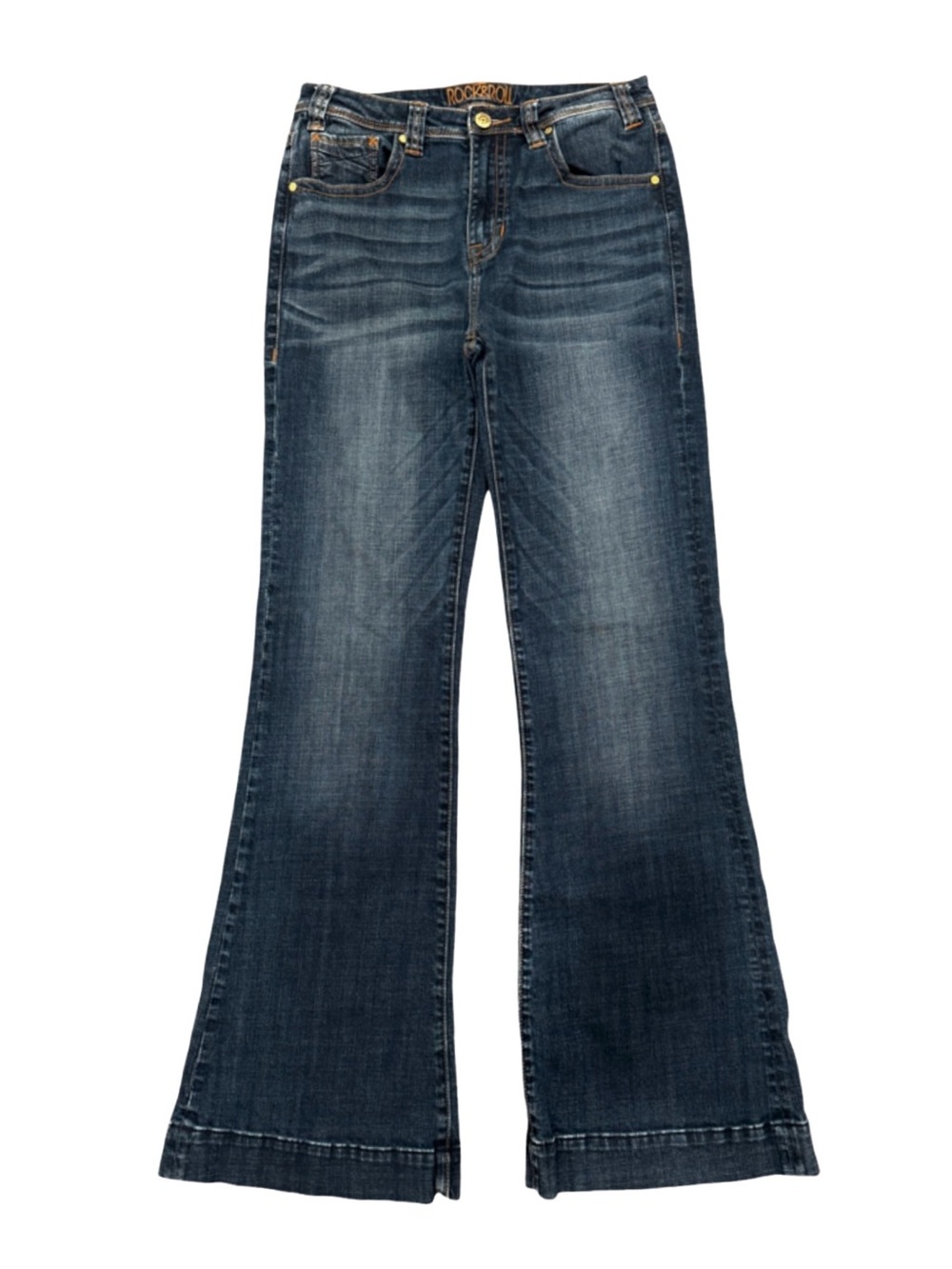 Rock & Roll Denim High Rise Trouser Dark Wash Flare Jean W8H3406 29x34